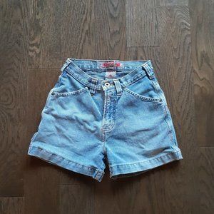 silver jeans light washed high waisted shorts